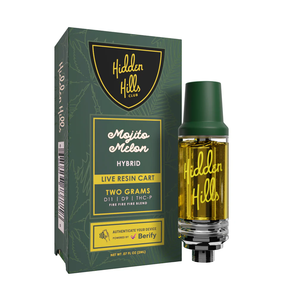 Hidden Hills Fire Fire Blend Mojito Melon Hybrid Cartridge (2grams)