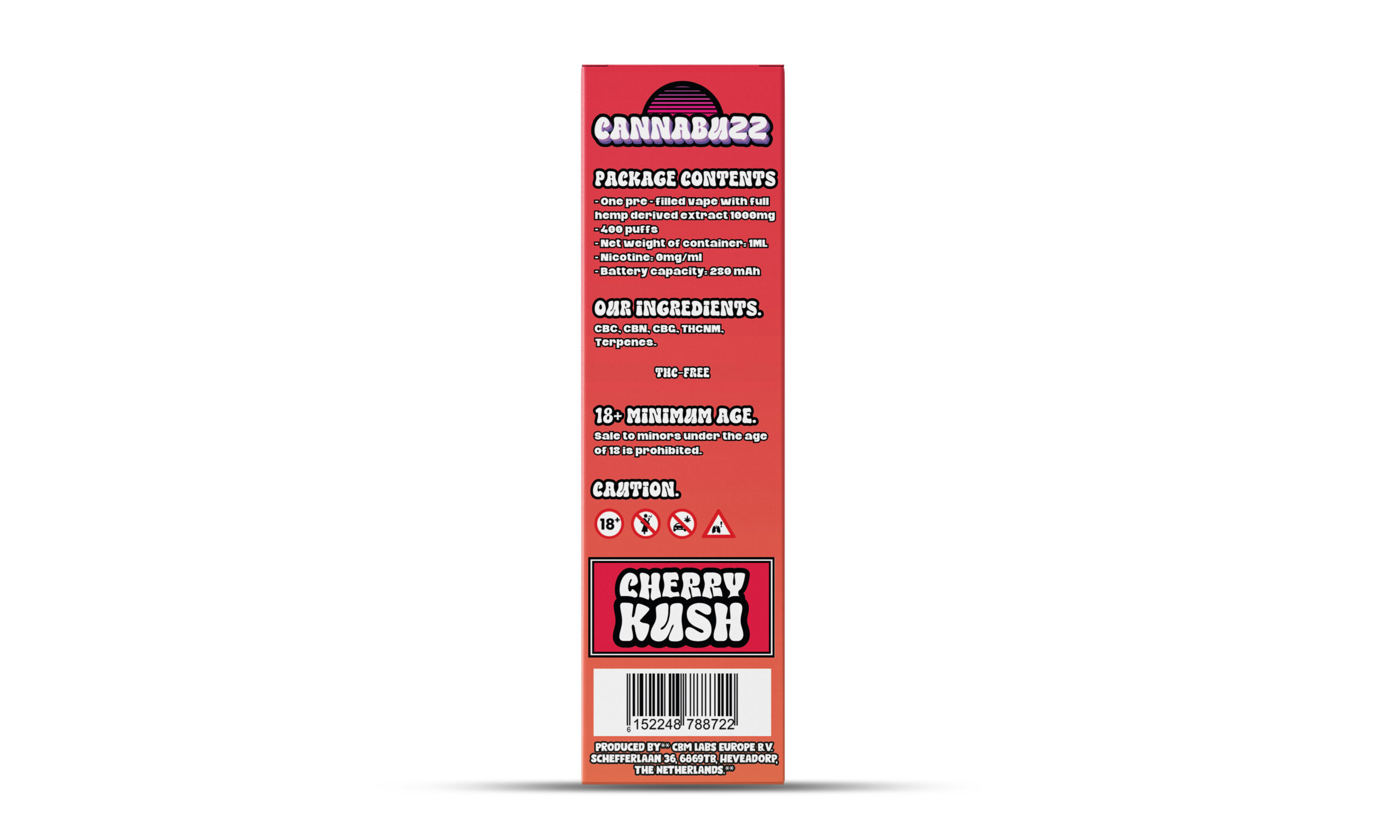 Disposable Cannabis Vape - Cherry Kush - 1ml - Image 2