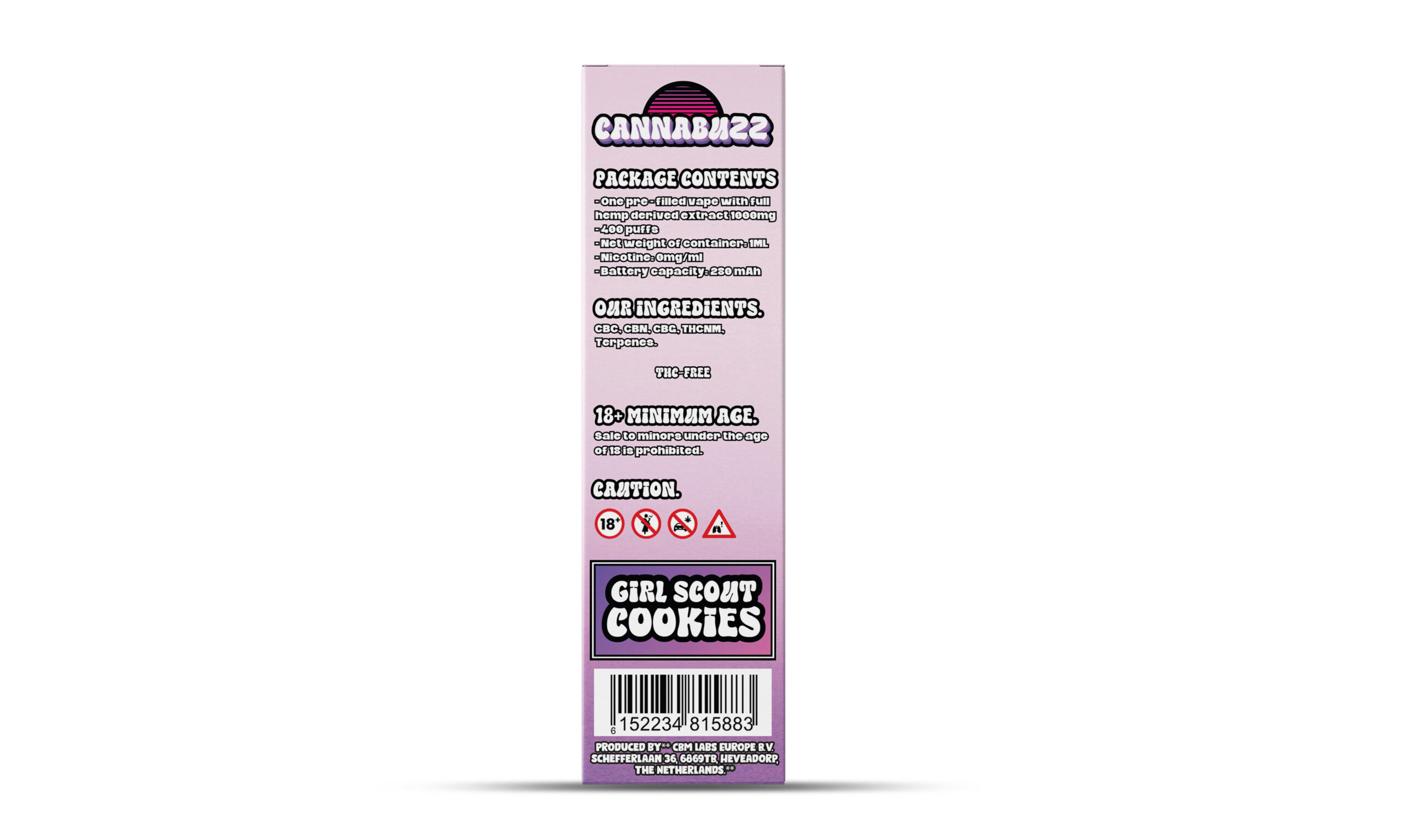 Disposable Cannabis Vape - Girl Scout Cookies - 1ml - Image 3