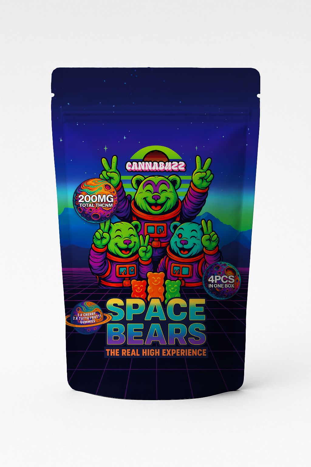 Cannabuzz - Space Bears - Cherry/Tuttu Frutti 200mg