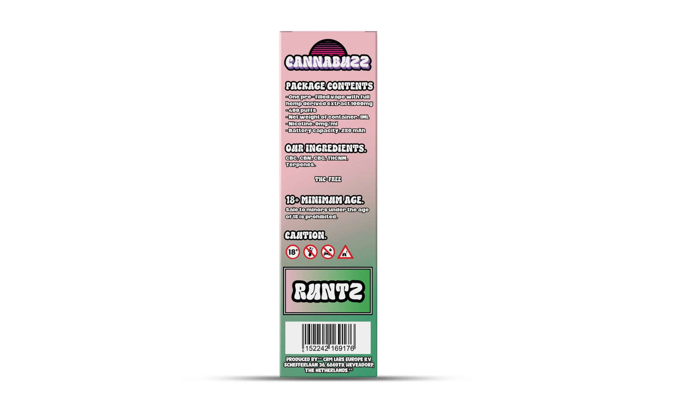 Disposable Cannabis Vape - Runtz - 1ml - Image 2