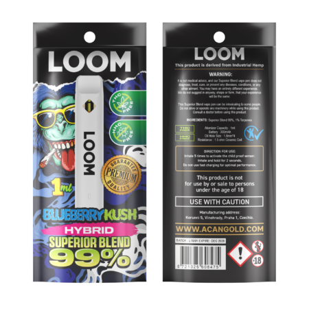 Acan 1ml. Superior Blend Disposable - Blueberry Kush (1 pc.)